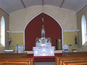 The altar at Glenroe Church