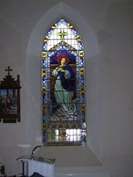 Stained Glass window in Ballyorgan Church