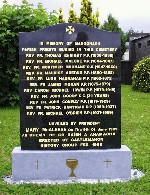 Plaque in memory of all priests buried in the parish
