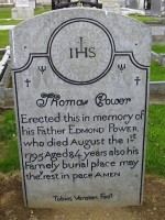 Headstone in Aglish graveyard