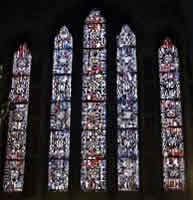 Stained glass windows in St Mary's Cathedral