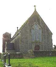 Front of Bulgaden Church, including a new section of the graveyard